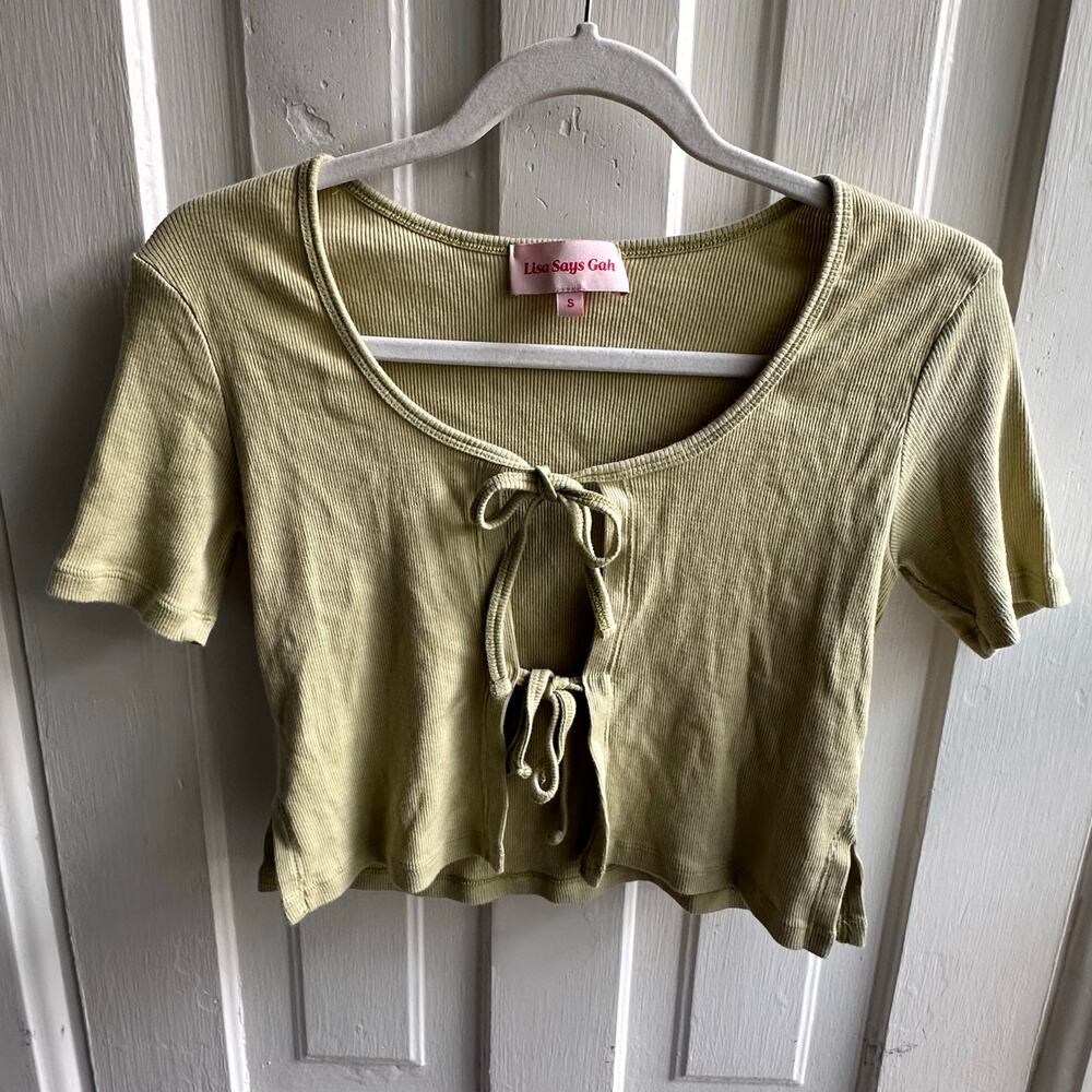 Lisa Says Gah Mia Lounge Top Sage Green - Picture 2 of 7
